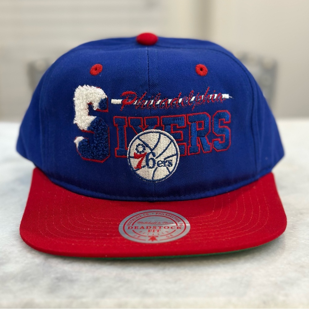 Mitchell & Ness Philadelphia 76ers Varsity Letter Blue Snapback Youth Cap